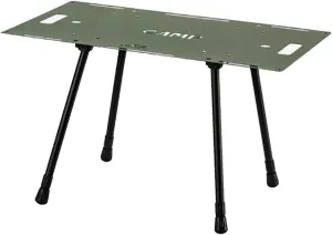 Yiju Folding Table Adjustable Height Multipurpose Stable Outdoor Table Picnic Coffee Table Furniture for Backpacking Hiking Garden, Green