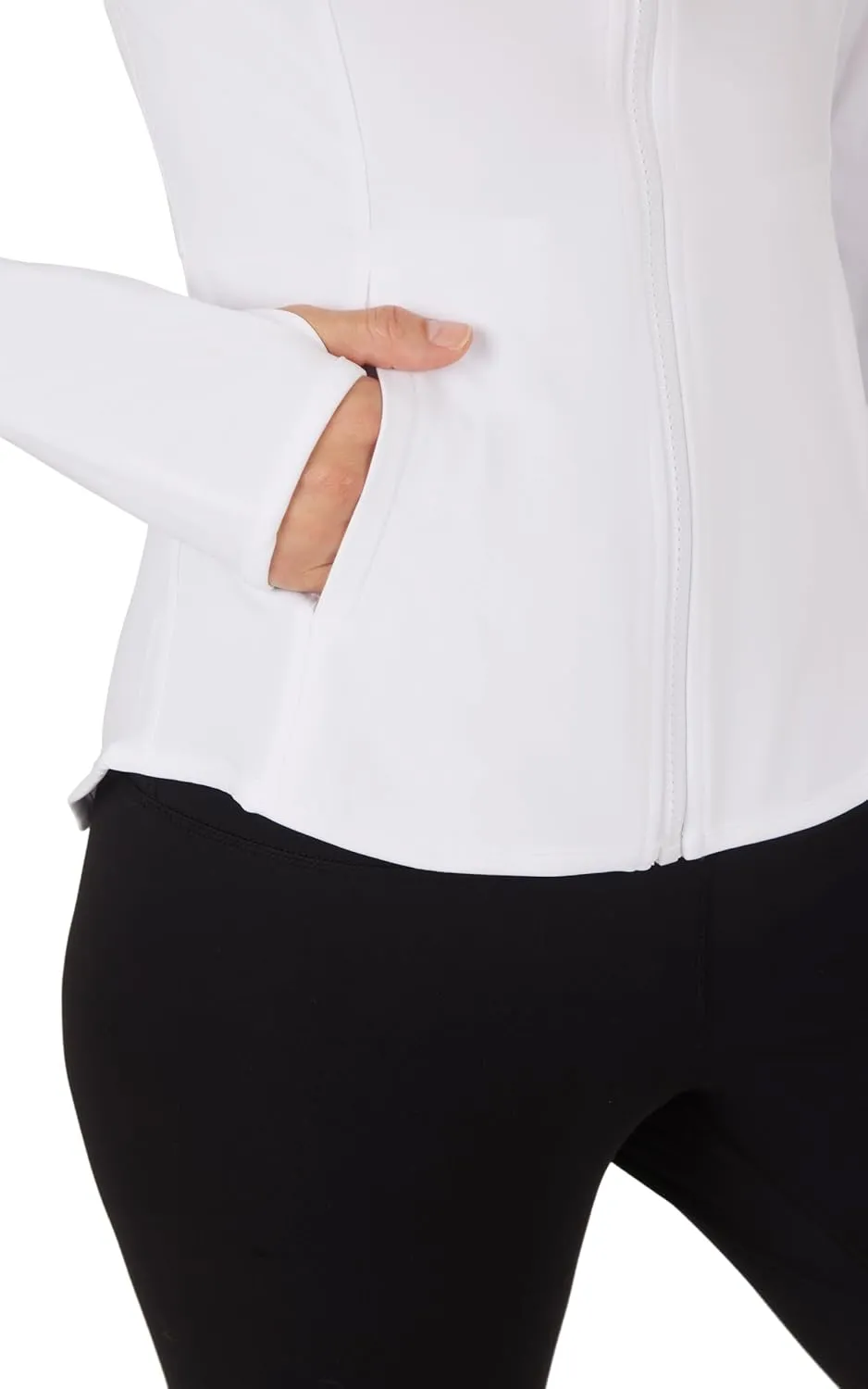Yogalicious Womens Ultra Soft Lightweight Full Zip Yoga Jacket with Pockets