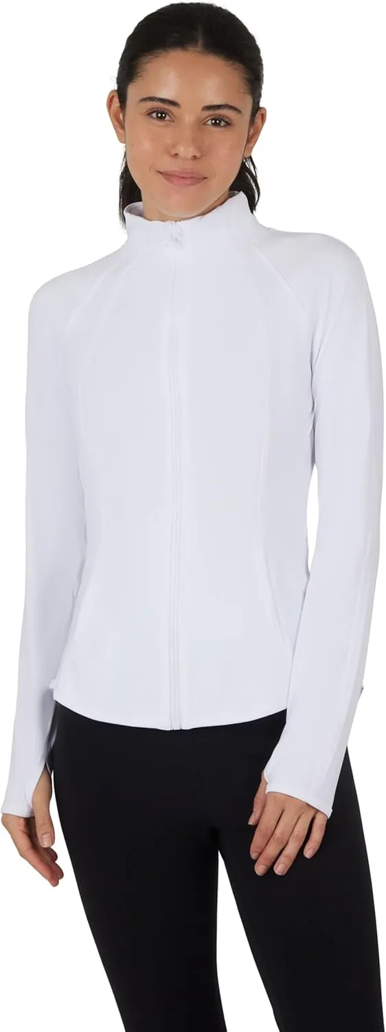 Yogalicious Womens Ultra Soft Lightweight Full Zip Yoga Jacket with Pockets