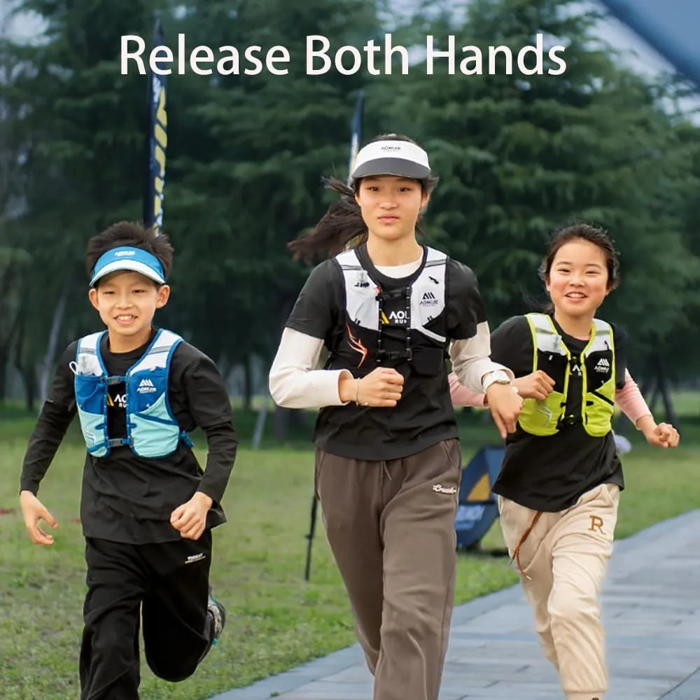 YOUGLE Kids Hydration Backpack 3L Lightweight and Breathable Running Hydration Vest with Whistle for Hiking Cycling