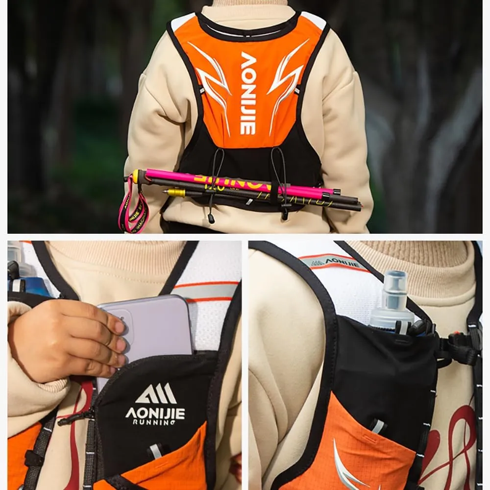 YOUGLE Kids Hydration Backpack 3L Lightweight and Breathable Running Hydration Vest with Whistle for Hiking Cycling