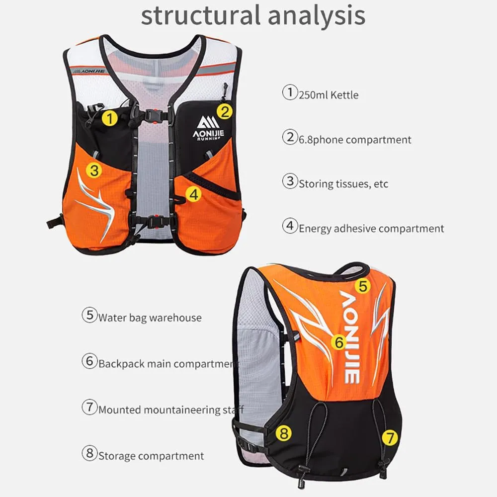 YOUGLE Kids Hydration Backpack 3L Lightweight and Breathable Running Hydration Vest with Whistle for Hiking Cycling