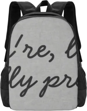You'Re Like Really Pretty Rustic Chic Burlap Linen Lightweight Packable Backpack Travel Casual Large Capacity Daypack Foldable Backpack For Men Women
