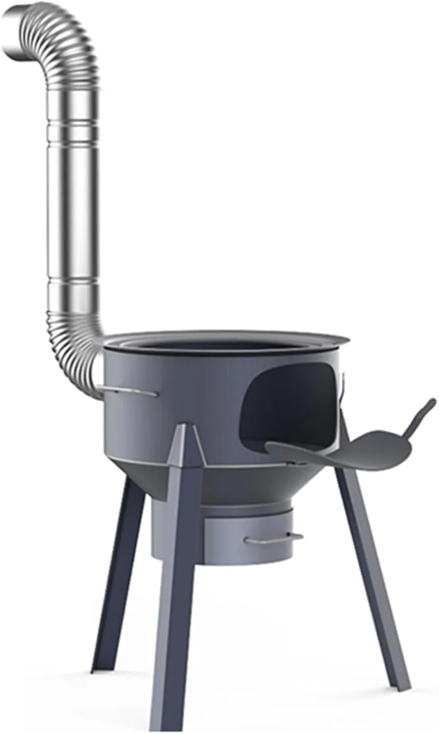 YVYKFZD Outdoor Wood Burning Stove, Portable Camping Wood Stove, Detachable Hot Tent Stove with Gloves, for 2 to 3 People Outdoor Camping, Travel, Picnic (Size : 41x35cm/16.1x13.7in)