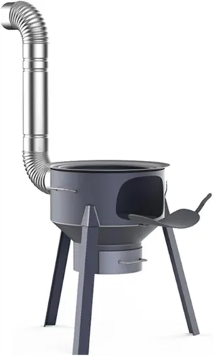 YVYKFZD Outdoor Wood Burning Stove, Portable Camping Wood Stove, Detachable Hot Tent Stove with Gloves, for 2 to 3 People Outdoor Camping, Travel, Picnic (Size : 41x35cm/16.1x13.7in)