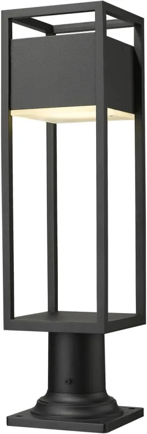 Z-Lite 1 Light Outdoor Pier Mounted Fixture 585PHMR-533PM-BK-LED, Black
