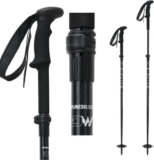 Zipline Blurr EXT MRDW Collection - Adjustable Graphite Composite Ski Poles for Backcountry & All-Mountain - Lightweight, Durable, Ergonomic Grip, Grip Options, Designed by Gold Medalist David Wise