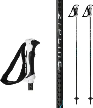 Zipline HEX 16.0 Carbon Graphite Weave Ski Poles – Lightweight, Durable, All-Mountain Adventures – Ergonomic Grip, Freestyle - Alex Ferreira Poles
