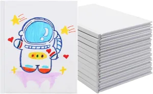 zmybcpack 12 Pack Small White Hardcover Blank Book 4.3x5.5 inch, Hardcover Blank Book for Kid to Write Stories, Hardcover Sketchbooks Journal（White，22 Sheets/ 44 Pages Each）