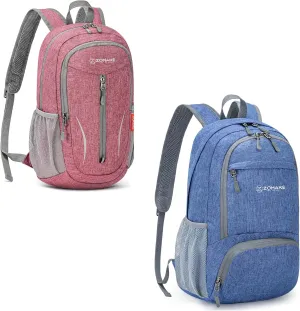 ZOMAKE 10/20L Small Hiking Backpack for Women Men - Lightweight Packable Hiking Daypack - Tear Resistant Foldable Day Pack for Travel Camping Outdoor Sports(Pink&Dark Blue)